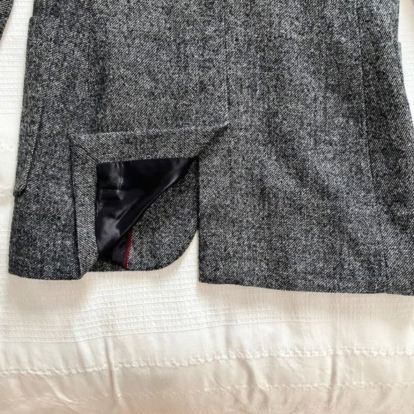 BY MALENE BIRGER STELLAR GREY WOOL BLEND SINGLE BREASTED MID-LENGHT BLAZER - Picture 11 of 12